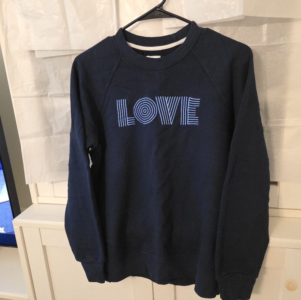 Navy Blue Love Sweater